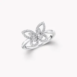 Graff Butterfly Silhouette Diamond Mini Ring^ White Gold|Butterfly