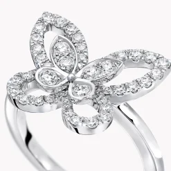 Graff Butterfly Silhouette Diamond Mini Ring^ White Gold|Butterfly