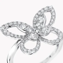 Graff Butterfly Silhouette Diamond Ring^ White Gold|Butterfly