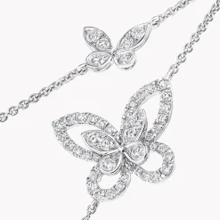 Graff Butterfly Silhouette Diamond Mini Bracelet^ White Gold|Butterfly