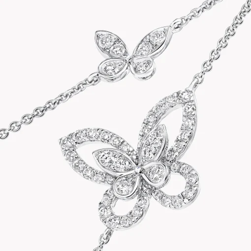 Graff Butterfly Silhouette Diamond Mini Bracelet^ White Gold|Butterfly