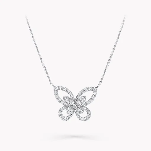 Graff Butterfly Silhouette Diamond Pendant^ White Gold|Butterfly
