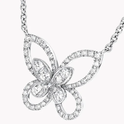 Graff Butterfly Silhouette Diamond Pendant^ White Gold|Butterfly