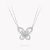 Graff Butterfly Silhouette Large Diamond Pendant^ White Gold|Butterfly