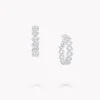 Graff Classic Butterfly Diamond Hoop Earrings^ White Gold|White Diamond