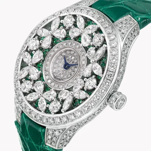 Graff Classic Butterfly Diamond and Emerald Watch^ Watches|Emerald