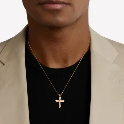 Graff Cross Pendant^ Yellow Gold|Classic Graff