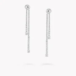 Graff Diamond Double Strand Earrings^ Bridal Jewelry|White Diamond