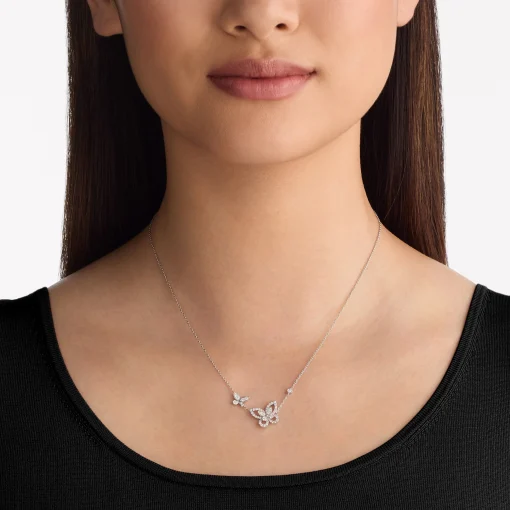 Graff Double Butterfly Silhouette Diamond Pendant^ White Gold|Necklaces & Pendants