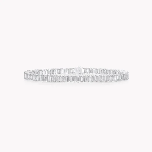 Graff Emerald Cut Diamond Line Bracelet^ White Diamond|Bridal Jewelry