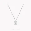 Graff Emerald Cut Diamond Pendant^ White Diamond|Classic Graff