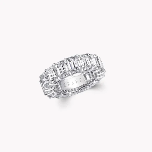 Graff Emerald Cut Diamond Wedding Band^ Eternity Rings|For Her