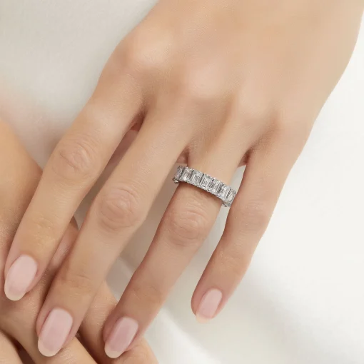 Graff Emerald Cut Diamond Wedding Band^ Eternity Rings|For Her