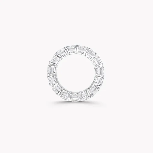Graff Emerald Cut Diamond Wedding Band^ Eternity Rings|Platinum