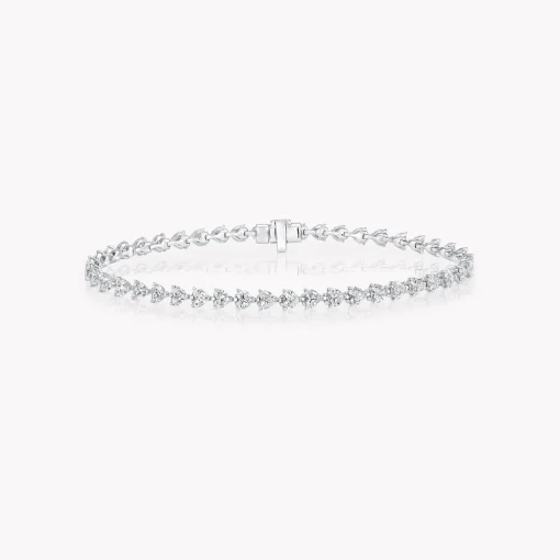 Graff Heart Shape Diamond Bracelet^ Bridal Jewelry|White Gold