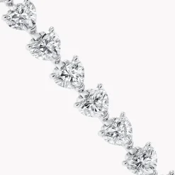 Graff Heart Shape Diamond Bracelet^ Bridal Jewelry|White Gold