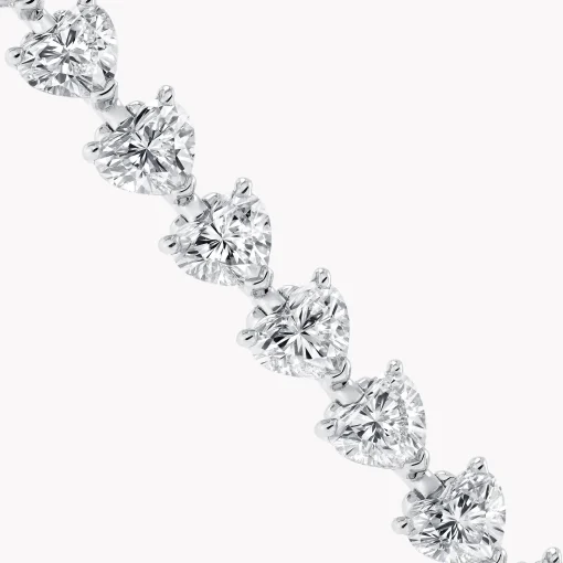 Graff Heart Shape Diamond Bracelet^ Bridal Jewelry|White Gold