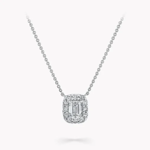 Graff Icon Emerald Cut Diamond Pendant^ Bridal Jewelry|White Diamond