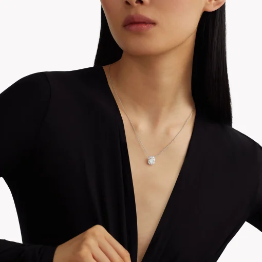 Graff Icon Emerald Cut Diamond Pendant^ Bridal Jewelry|White Diamond
