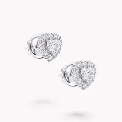 Graff Icon Heart Shape Diamond Stud Earrings^ White Diamond|Icon