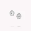 Graff Icon Oval Diamond Stud Earrings^ White Gold|White Diamond