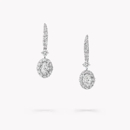 Graff Icon Oval Shape Diamond Earrings^ Bridal Jewelry|White Diamond