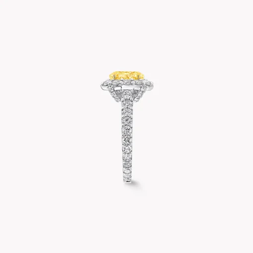 Graff Icon Oval Yellow and White Diamond Engagement Ring^ Oval|Icon