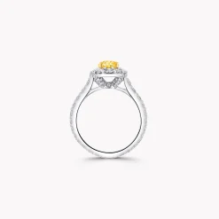 Graff Icon Oval Yellow and White Diamond Engagement Ring^ Oval|Icon