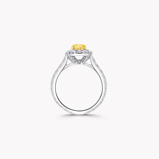 Graff Icon Oval Yellow and White Diamond Engagement Ring^ Oval|Icon