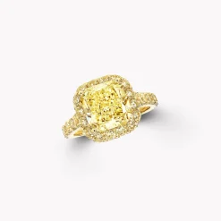 Graff Icon Radiant Cut Yellow Diamond Engagement Ring^ Icon|Radiant