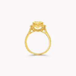 Graff Icon Radiant Cut Yellow Diamond Engagement Ring^ Icon|Radiant