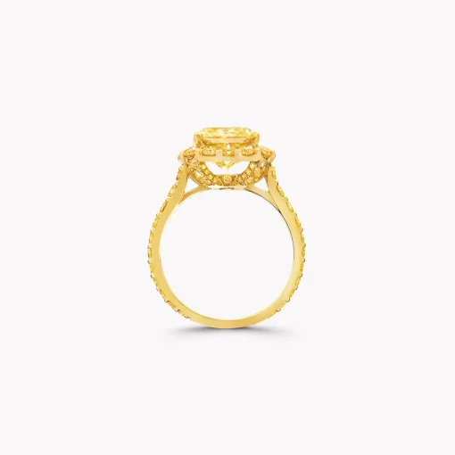Graff Icon Radiant Cut Yellow Diamond Engagement Ring^ Icon|Radiant