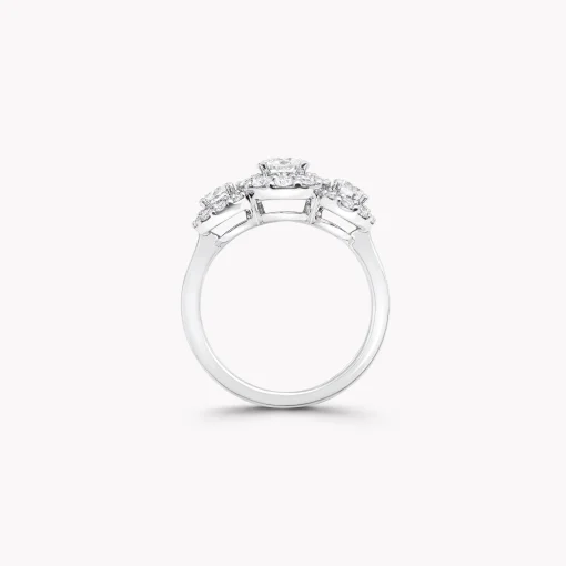 Graff Icon Three Stone Round Diamond Engagement Ring^ Round|Icon