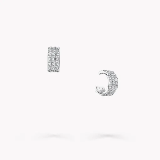Graff Laurence Signature Pavé Diamond Hoop Earrings^ White Gold|Earrings