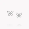 Graff Mini Butterfly Silhouette Diamond Earrings^ White Gold|Butterfly