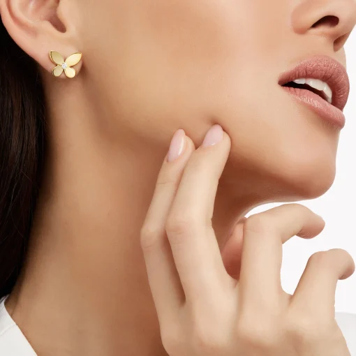 Graff Mini Butterfly Stud Earrings^ Yellow Gold|Butterfly