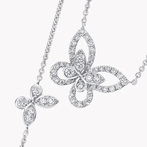 Graff Multi Butterfly Silhouette Diamond Pendant^ White Gold|Butterfly