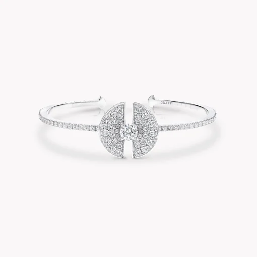Graff Night Moon Diamond Bangle^ White Gold|Tribal