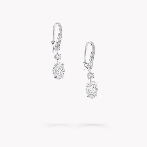 Graff Oval Diamond Earrings^ White Diamond|Classic Graff