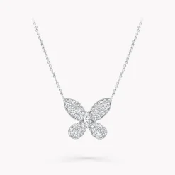Graff Pavé Butterfly Diamond Pendant^ White Gold|Butterfly