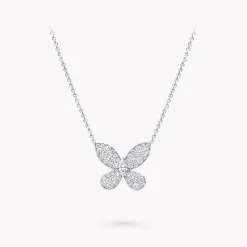 Graff Pavé Butterfly Diamond Small Pendant^ White Gold|Butterfly