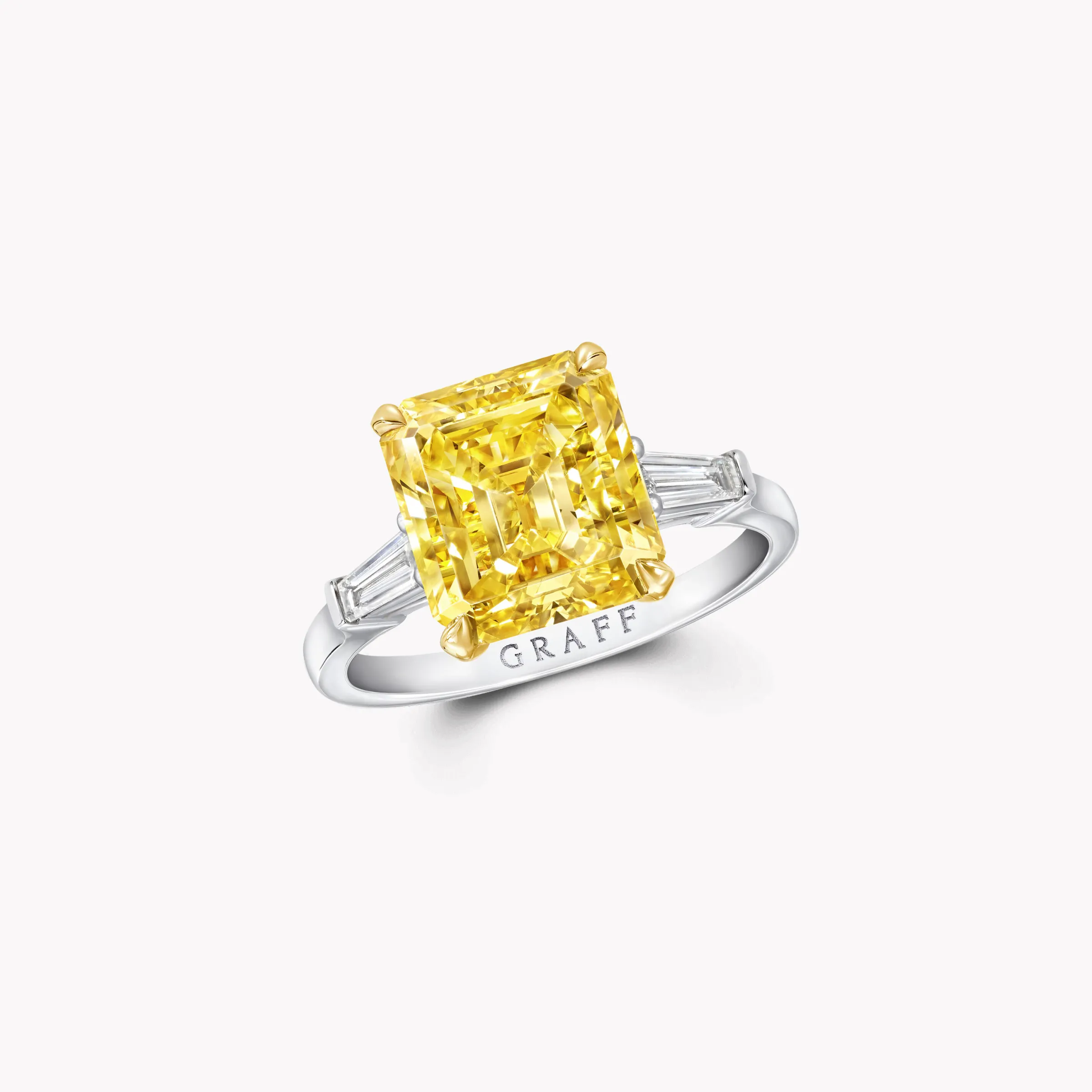 Graff Promise Emerald Cut Yellow Diamond Engagement Ring^ Emerald|Promise