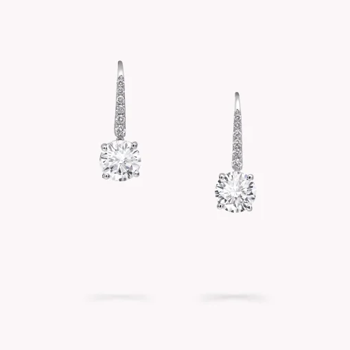 Graff Round Diamond Earrings^ Bridal Jewelry|White Diamond