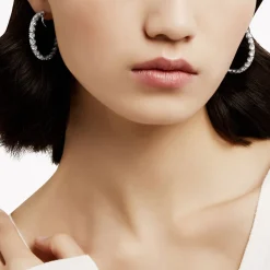 Graff Round Diamond Hoop Earrings^ Bridal Jewelry|White Diamond