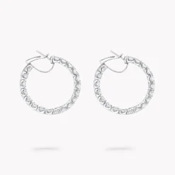 Graff Round Diamond Hoop Earrings^ Bridal Jewelry|White Diamond