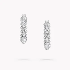 Graff Round Diamond Hoop Earrings^ Bridal Jewelry|White Diamond