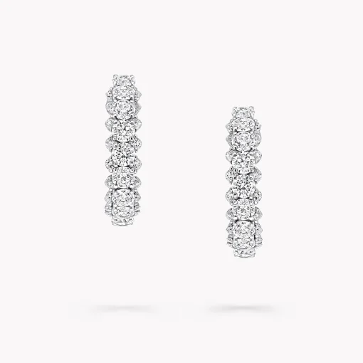 Graff Round Diamond Hoop Earrings^ Bridal Jewelry|White Diamond