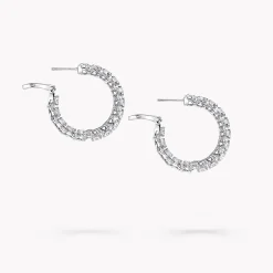 Graff Round Diamond Hoop Earrings^ Bridal Jewelry|White Diamond
