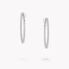 Graff Round Diamond Large Hoop Earrings^ Bridal Jewelry|White Gold