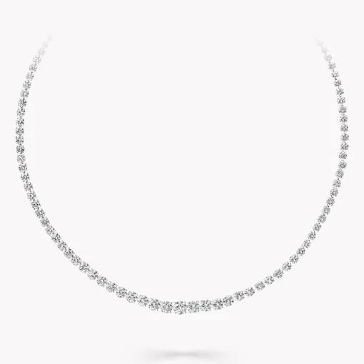 Graff Round Diamond Necklace^ Bridal Jewelry|White Diamond